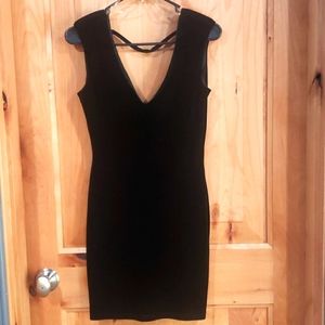 Black velvet classy sexy dress